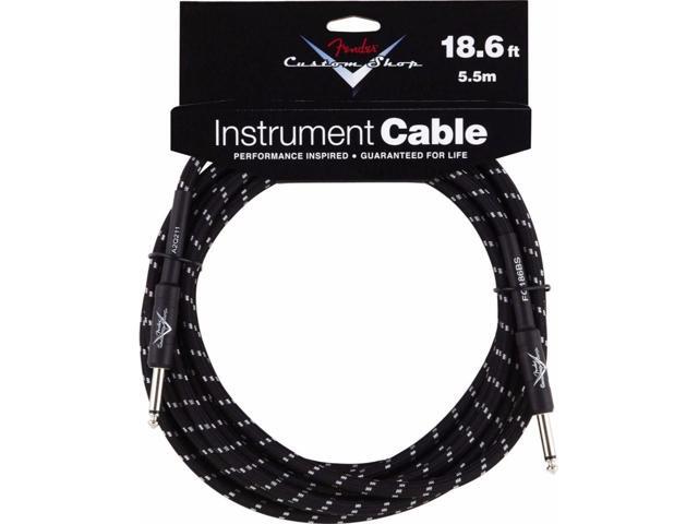 Fender 18.6/' Foot ft Guitar Cable BLACK Stratocaster Straight Straight NEW