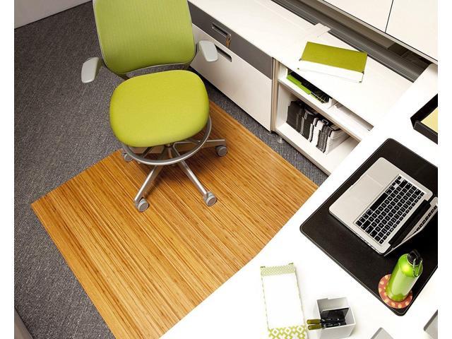 Anji Mountain Amb24012 Roll Up Bamboo Office Chair Mat 48 Inch By