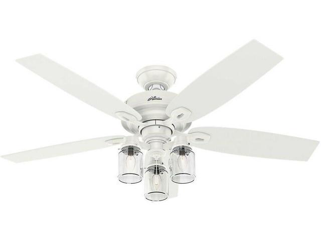 52 In Indoor Ceiling Fan Light Fresh White Farmhouse Rustic