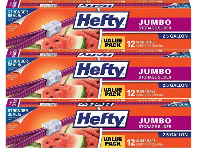 Hefty Slider 2 5 Gallon Jumbo Storage Bags 12 Count Pack Of 3 36 Total Newegg Hefty Slider 2 5 Gallon Jumbo Storage Bags 12 Count Pack Of 3 36 Total Newegg