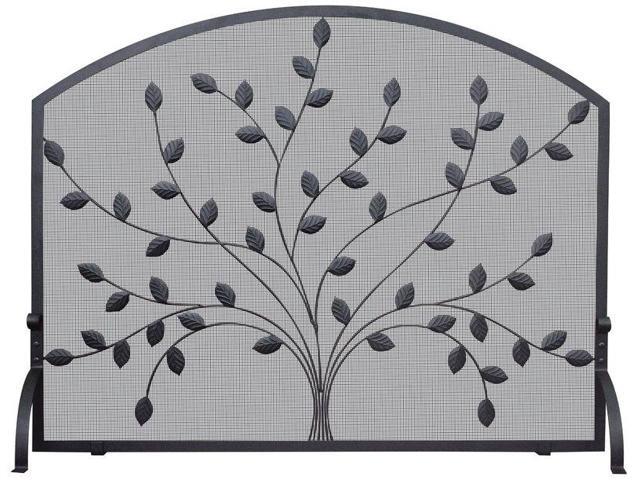 Uniflame Single Panel Screen W Leaves S 1073 Fireplace Screen New