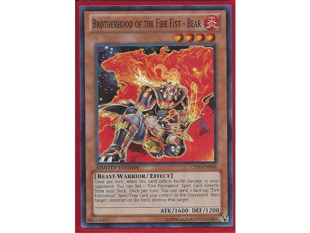 3x Yugioh Ct10 En008 Brotherhood Of The Fire Fist Bear Super