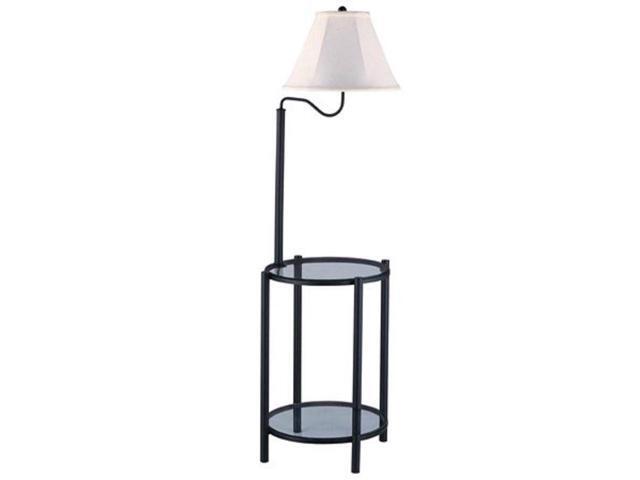 Mainstays Transitional Glass End Table Lamp Matte Black W