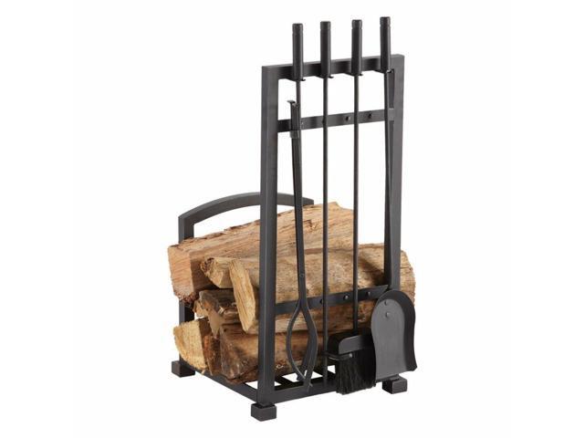 Pleasant Hearth Fa338lt Harper Fireplace Log Holder With 4 Piece