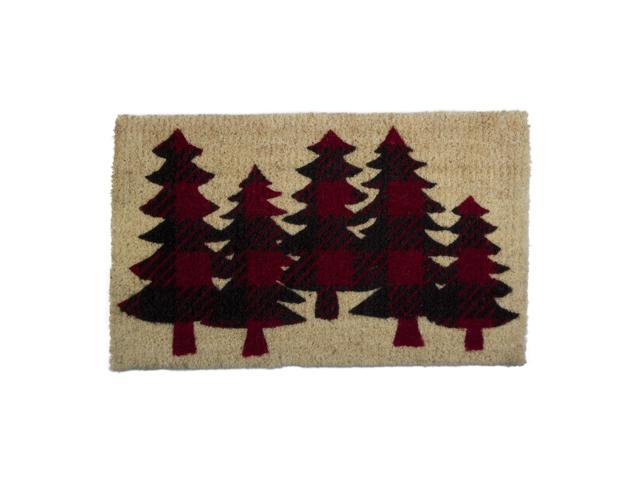 Tag Buffalo Check Trees Coir Doormat Newegg Com