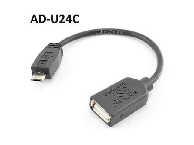 AD-U24C 4 USB A-Type Female to Micro-B 5-Pin Male Adapter Cable