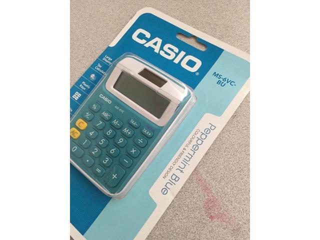 Casio Electronic Calculator MS-6VC-YW 8-Digit LARGE LCD TAX Twin FRESH YELLOW