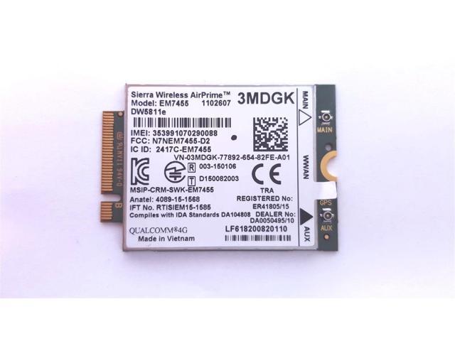 Qualcomm Sierra Wireless Airprime 4G LTE EM7455 DW5811E