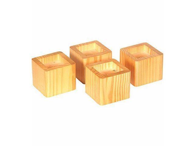 Set of 4 Fits 2.75 x Richards Homeware 98041000 Espresso Hardwood Bed Lifters