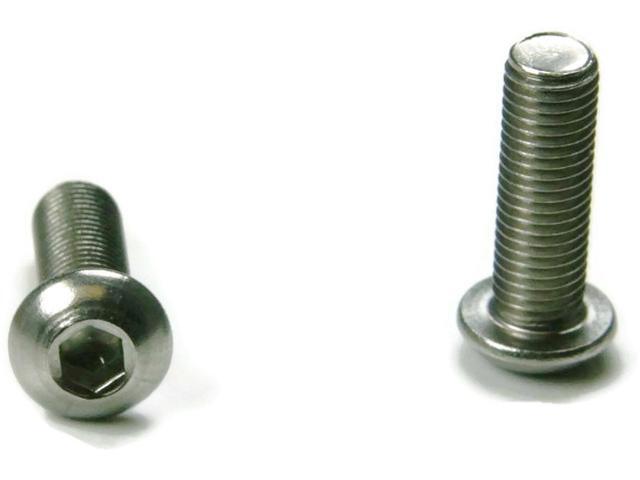 Stainless Steel Button Head Socket Cap Screw 6m x 1.0 x 12m Qty-100 Metric