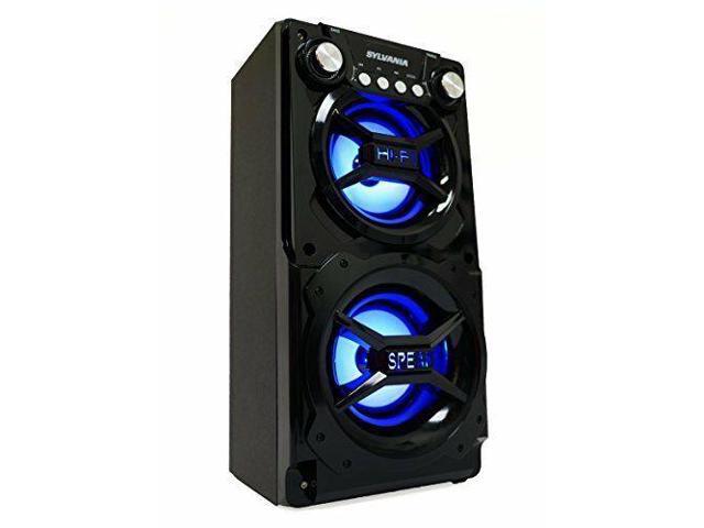 NEW Sylvania Black Portable Bluetooth Speaker Smartphone Bass Huge Stereo Sound