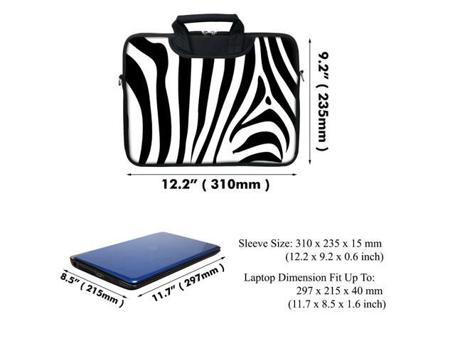 15/" Laptop Computer Sleeve Bag with 2 Top Pockets /& Shoulder Strap Handle 1802