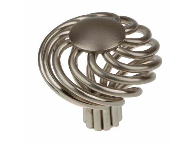 Gliderite 1 5 Inch Satin Nickel Round Birdcage Cabinet Knobs