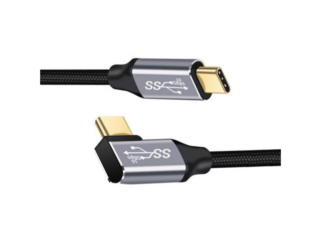 Jimier 05m 90 Degree Right Angled Type C Usb C Male To Male Usb31 10gbps 100w Data Cable For 4119