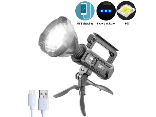 4 Mode 200000LM P50 LED Flashlight Work Light Spotlight Searchlight USB Recharge