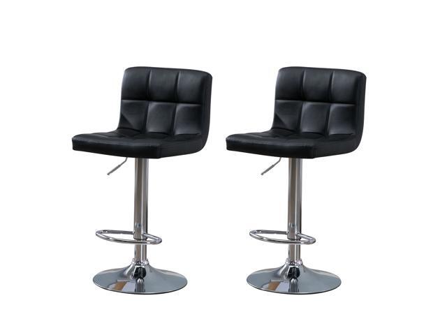 Samincom Set Of 2 Simple Modern Style Pu Leather Swivel Bar Stools With Back Black Newegg Samincom Set Of 2 Simple Modern Style Pu Leather Swivel Bar Stools With Back Black Newegg