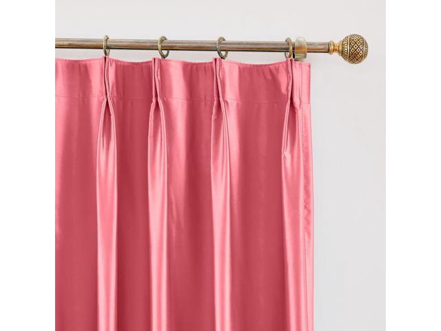 Chadmade 52 W X 63 L Pinch Pleat Faux Silk Curtains Drapery Panel Chadmade 52 W X 63 L Pinch Pleat Faux