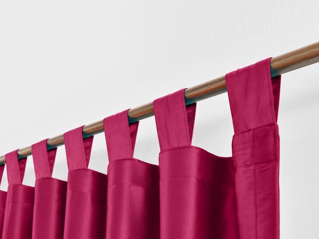 Chadmade 52 W X 63 L Tab Top Faux Silk Curtains With Blackout