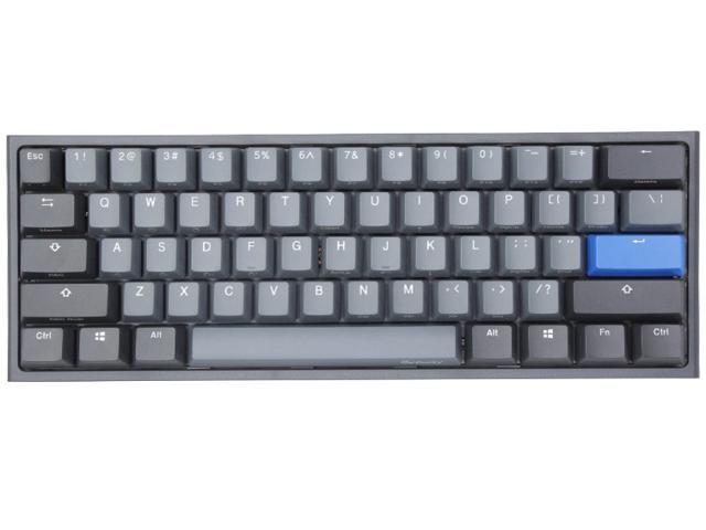 Ducky One 2 Mini Skyline White LED 60% Double Shot PBT Gaming Mechanical Keyboard - Cherry MX Brown Bezel Design Detachable USB Type - C Lightweight and Extremely Portable Grey