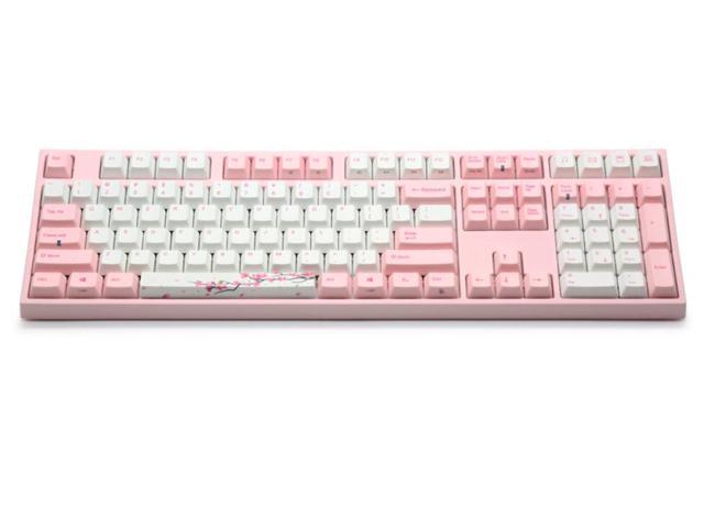 varmilo va108m sakura pink led dye sub pbt mechanical keyboard