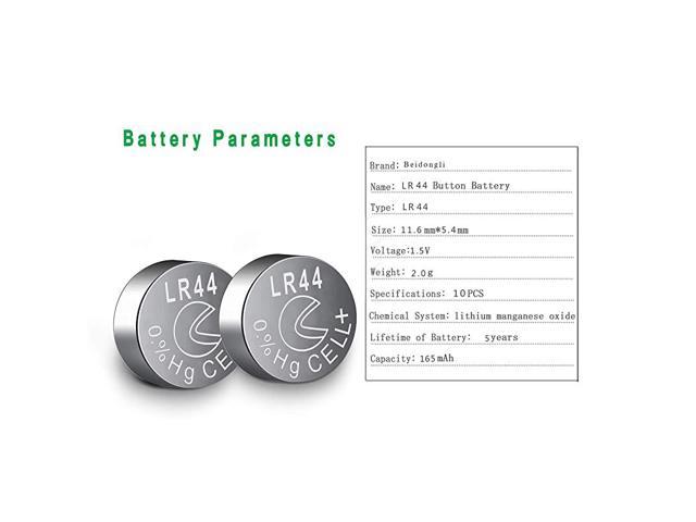Lr44 Batteries Ag13 357 High Capacity 15v Button Coin Cell Battery pack Newegg Com