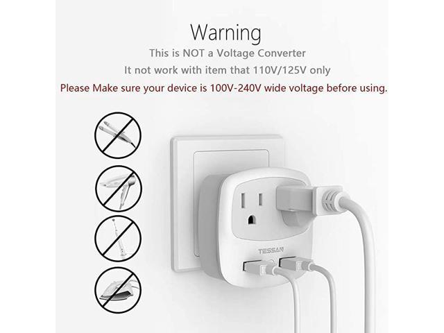 Works with Australian Electrical Outlets and New Zealand Australia Travel Adapter for Type I Plug China Fiji Argentina 