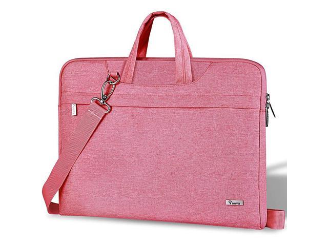 17 17.3 Sleeve Shoulder Bag, Slim Women Computer Carry Case Compatible with Razer Blade Pro 17, Lenovo LG Dell Asus HP Notebook Messenger Briefcase with Strap, Waterproof, Pink - Newegg.com