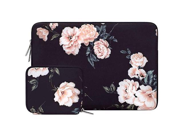 Laptop Sleeve Compatible with MacBook Pro 15 inch Touch Bar A1990 A1707, Dell XPS 15, ThinkPad X1 Yoga (1-4th Gen), Surface Laptop 3 15, Water Repellent Neoprene Camellia Bag with Small Case
