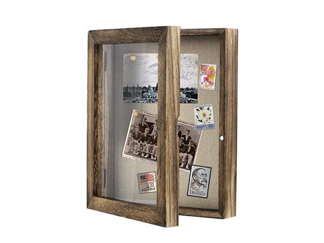 Shadow Box Display Case Large 11x14 Shadow Box Picture Frame With Linen Pin NEW 