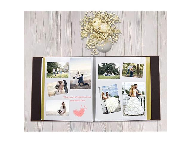 NeweggBusiness - Self Adhesive Stick Photo Album Magnetic Scrapbook DIY  Anniversary Memory Book for Baby Wedding Family Albums Holds 3x5 4x6 5x7  6x8 8x10 Photos Red Large