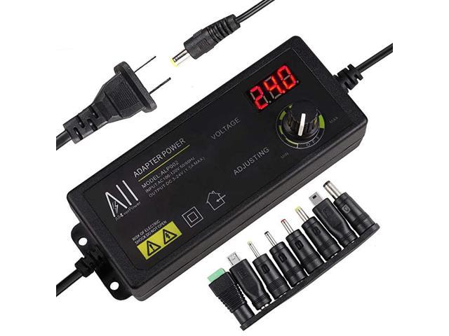New 3V~24V 2.5A 60W Adjustable DC Power Adapter Control Voltage Display 8 Plugs 