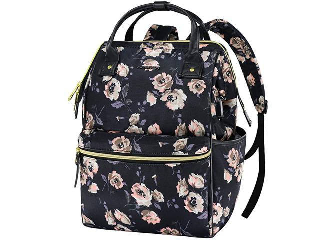 Backpack Stylish School Computer Backpack College Casual Daypack Travel Shoulder Bag Rucksack Business Work Bag for Women Girls Flowers-7