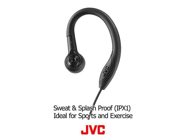 JVC HAEC10B Sports In Ear Headphones with Over Ear Clip Black 