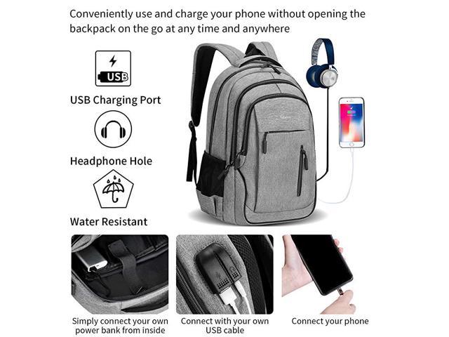 Durable And Waterproof With Usb Charging Port Pu-nk-y Br-ew-st-er Large Capacity 17-Inch Backpack College Bag Computer Bag