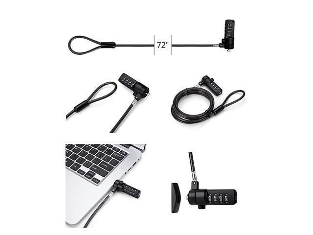 iPad Lock Security Cable wAdhesive Plates 6Ft Keyless 4 Digit ...