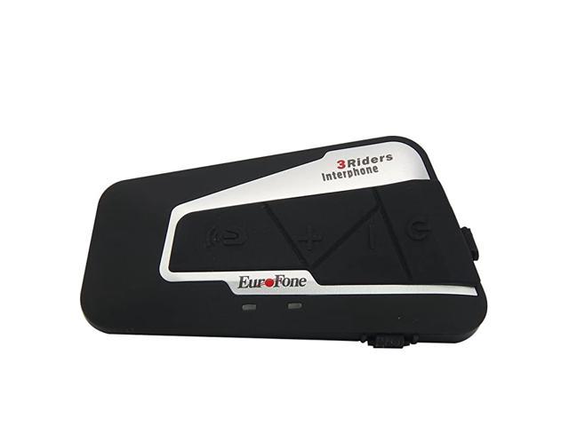 EuroFone Bluetooth Intercom Headset Motorcycle Helmet Interphone 800m with LCD Screen Pack of 2 