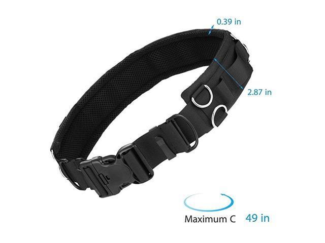 MEW Adjustable Photography Waist Belt with D-Rings for Hanging Tripod Flashlight Water Bottle or Other Photography Accessories Fit for Outdoor Photographer Universal Pack Strap 