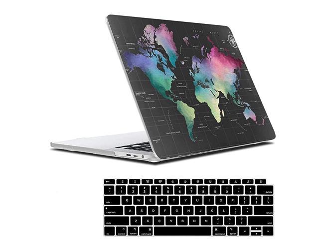 World Map Hard Case Keyboard Cove for Macbook Air Pro 13 and Latest Air A1932 
