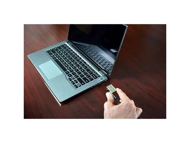 Noble TZ08T Low Profile Wedge Lock For Dell Laptops | 6ft Steel Cable With Flat Key & Peripheral Trap