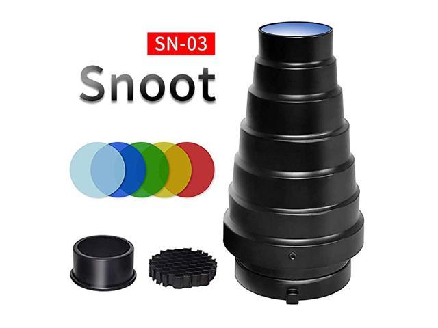 Soonpho Snoot with Honeycomb Grid 5pcs Color Filter Kit for Speedlight Speedlite Flash Flash Accessories