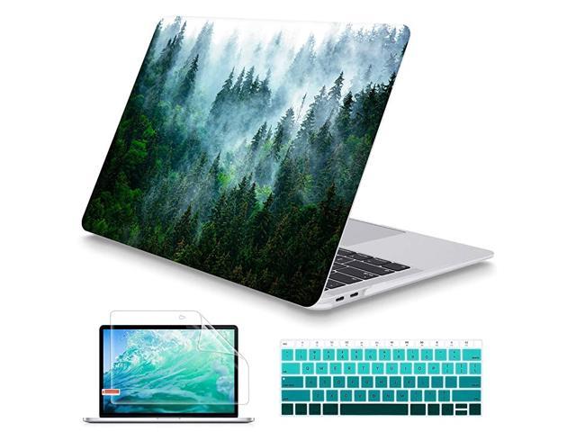 Rubberized Matte Case For Macbook Pro 13inch Touch Bar Floral Pattern For Girl 