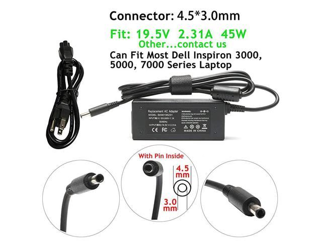 45W Power Supply Ac Adapter Charger for Dell Inspiron 15 5000 5551 5555 5558 7558 7595,13-7000 7378 7352 7348 11-3000 XPS 13 9350 9333 Series Power Cord 