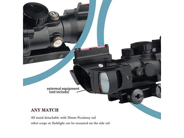 Detachable Compact 4X32 Mil-Dot Scope Sight Mount 20mm Rail For Rifle Hunting 