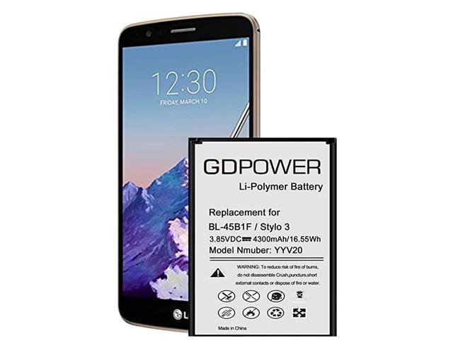 LG Stylo 3 Battery Upgraded 4300mAh High Capacity 0 Cycle Battery BL44E1F Replacement for LG