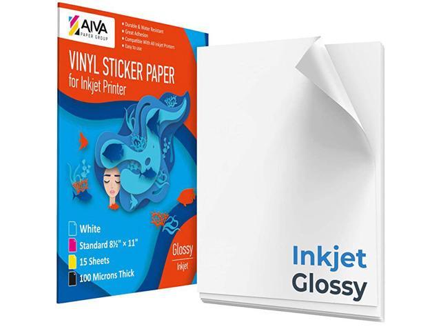  Vinyl  Sticker  Paper  for Inkjet Printer Glossy  White 15 