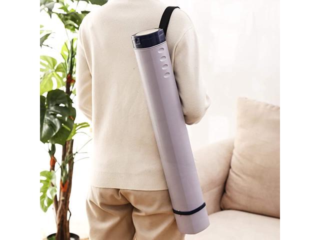 TOOYFUL Extendable Poster Tubes Expand from 18”to 28'' with Shoulder Strap Blueprints Drawings and Art Black Portable Storage Cases Carry Documents 