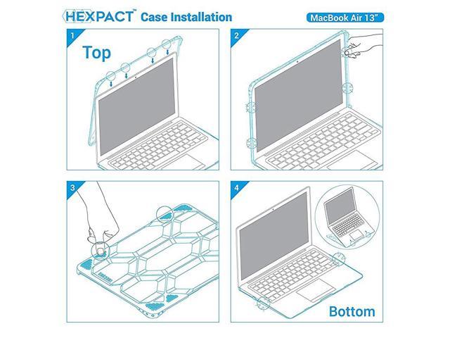 Clear Heavy Duty Protective Hard Shell Case Cover for Apple Laptop Mac Air 11 IBENZER Hexpact MacBook Air 11 Inch Case A1370 A1465 HA11CYCL
