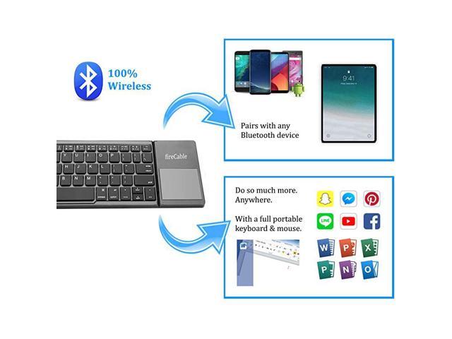 for DeX Station Galaxy Note 20 Ultra Z Fold 2 Note 20, 10, 9 & 8 S 20 etc. fireCable Foldable Pocket Keyboard and Touchpad Mouse