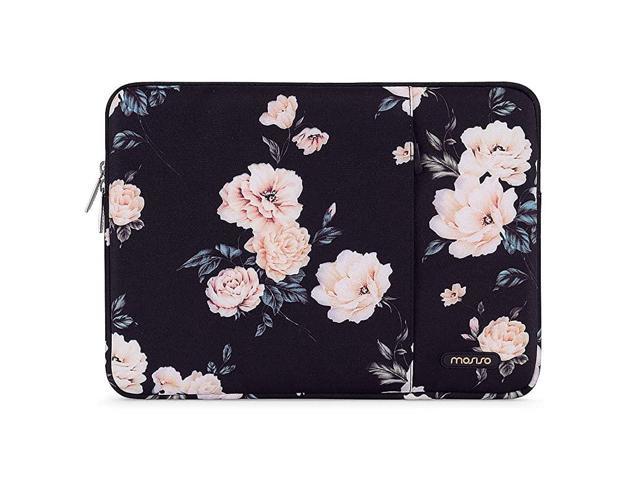 Polyester Peony Vertical Bag Cover with Pocket 13-13.3 inch Notebook Computer MOSISO Laptop Sleeve Compatible with MacBook Pro 14 inch 2021 M1 Pro/M1 Max A2442,Compatible with MacBook Air/Pro Retina 