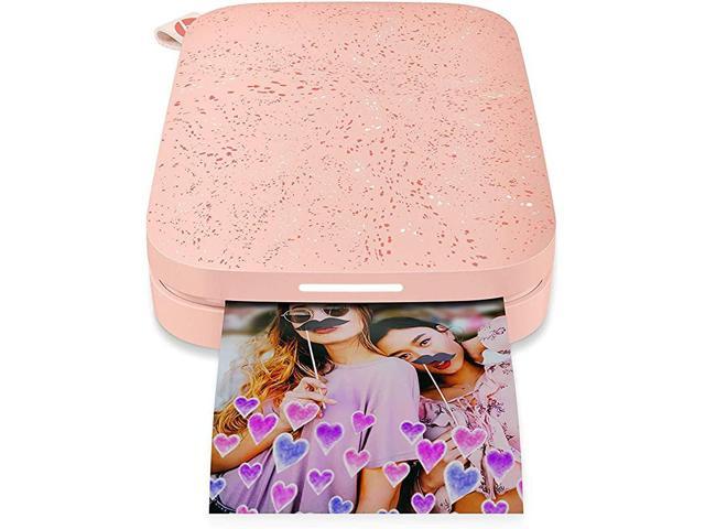 50 Sheets 60 Decorative Stick-On Border Frames Instantly Print Social Media Photos on 2x3 Sticky-Backed Paper Blush + USB Cable HP Sprocket Photo Printer 2nd Edition + Photo Paper 